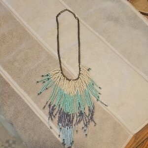 Elegant Beaded Fringe Necklace